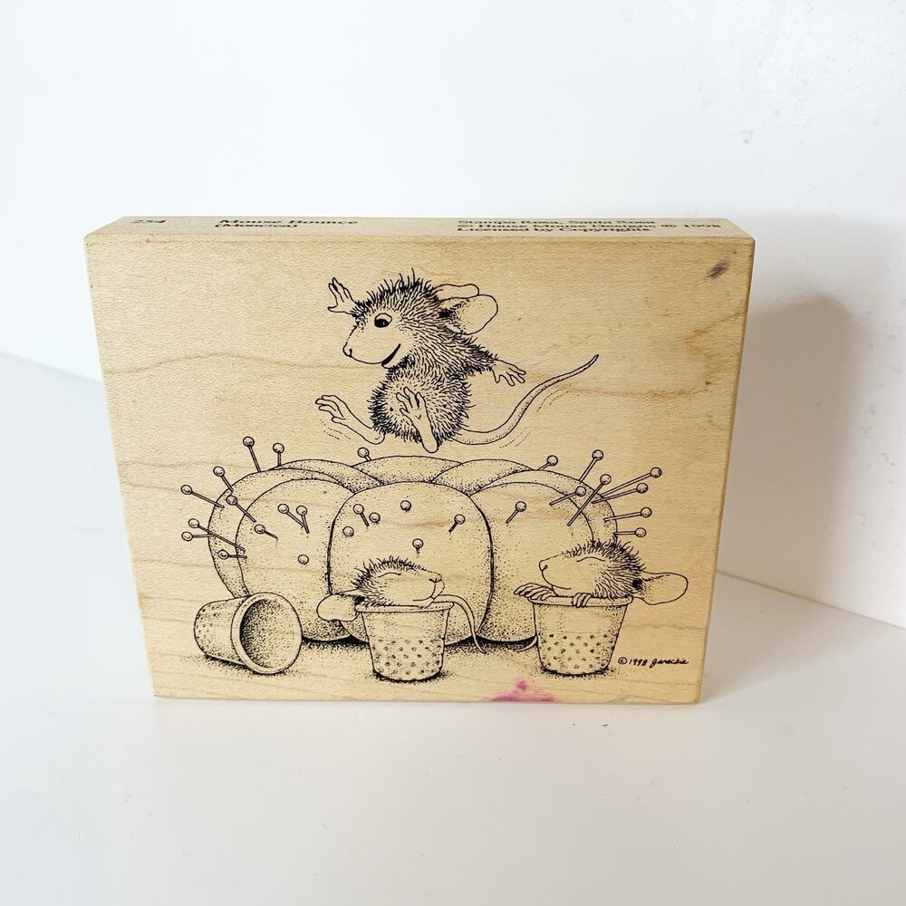 Stampa Rosa Rubber Stamp House Mouse Mouse Bounce 1998 Moncica Monica 254